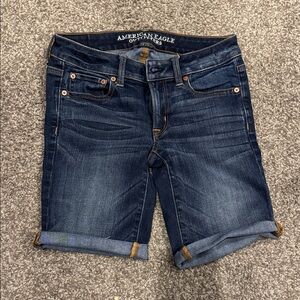 American Eagle Outfitters Dark Blue Denim Shorts